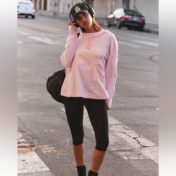 NWT free people Hot Shot Hooded Layer in Powder Pink Size: L - Picture 5 of 5